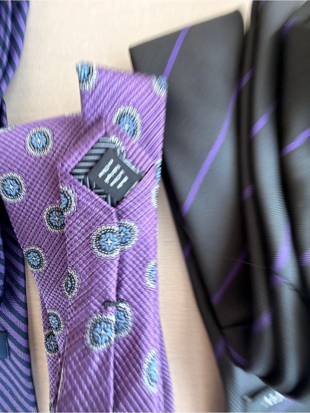 Men's Purple Patterned Ties - Classic Formal Accent